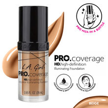 L.A Girl Pro Coverage Illuminating Liquid Foundation - Beige