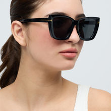 Twenty Dresses by Nykaa Fashion Black Solid Butterfly Sunglasses