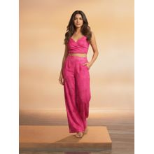 AOBA Women Pink Tie & Dye Printed Beachwear Set