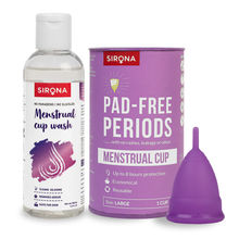 Sirona FDA Approved Reusable ` Cup (Large) with Menstrual Cup Wash
