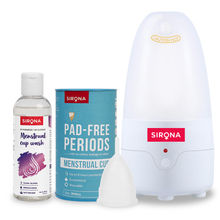 Sirona Menstrual Cup Life Combo with Menstrual Cup Sterilizer and Menstrual Cup Wash