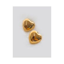 Peachy Accessories Gold Cute Heart Stud Earrings