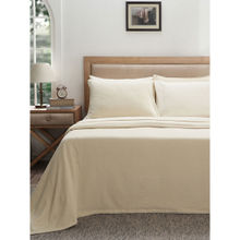 Maspar Beige Cotton Bed Cover (Double)