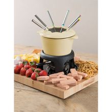 MasterClass Enamelled Cream Fondue Set for ThinKitchen
