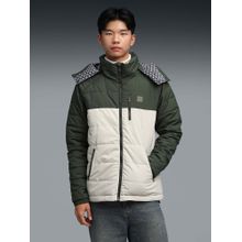 Puma Green Colorblock Wardrobe Essentials PWRWarm Puffer Jacket