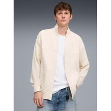 Puma CLASS Men’s White Textured Relaxed Fit Track Jacket