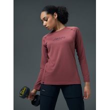 Technosport Women Printed Sports T-Shirt for Yoga and Fitness with Technocool+ - Mauve