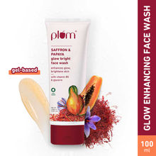Plum Saffron & Papaya Glow Bright Gel Face Wash For Daily Use - Fights Dullness & Evens Skin Tone