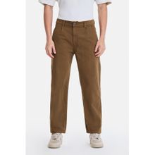 Snitch Brown Denim Loose Casual Jeans
