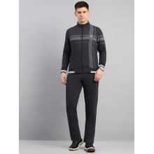 Monte Carlo Cotton Blend Regular Mid Waist High Neck Jacket with Trackpant