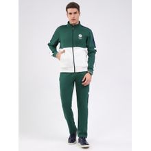 Monte Carlo Cotton Blend Regular Mid Waist High Neck Jacket with Trackpant