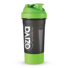 Free Oziva Shaker With Detachable Storage Compartment & Mesh Strainer - Green Top