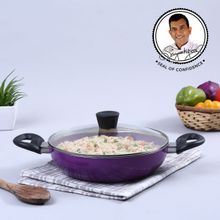 Wonderchef Tivoli Induction Bottom Non-Stick Kadhai 24 cm With Lid 2 L