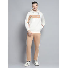 Monte Carlo Mens Printed Beige Hooded Neck Full Sleeve Hoodies with Trackpant (Set of 2)