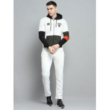 Monte Carlo Mens Colorblock Black Hooded Neck Full Sleeve Hoodies with Trackpant (Set of 2)