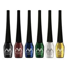 AYA Waterproof Eyeliner - Black, Brown, Blue, Green, Silver, Golden (Set of 6)