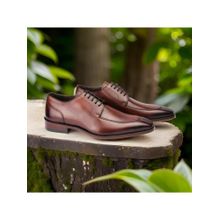 HARRYKSON LONDON Premium Leather elegant Mens dress Handmade Derbies For Men - Brown