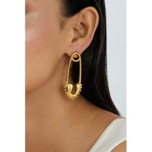 AMOSSH Waterproof 18K Gold Plated Pin Earrings