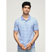 GLOOT Yarn Dyed Polo T-Shirt - Blue - GLA014