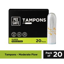 Pee Safe Viscose Tampons Super For Moderate Flow