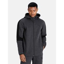 Puma Evo Stripe Core Fz Men Gray Hoodie