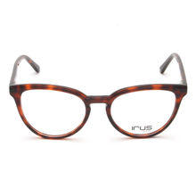 IRUS Women Full Rim Cat Eye Shiny Brown Acetate Eyeglass Frame (49)