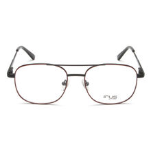 IRUS Men Full Rim Square Matt Black Metal Eyeglass Frame (53)