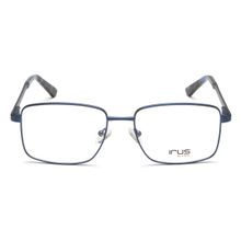 IRUS Men Full Rim Square Matt Blue Metal Eyeglass Frame (55)