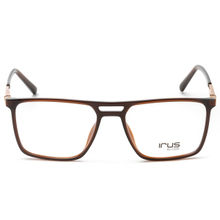 IRUS Men Full Rim Square Shiny Brown TR90 Eyeglass Frame (52)