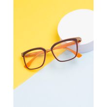 TED SMITH Full Rim Brown Pillow Eyeglasses Frames for Men-Women (53)