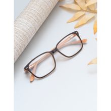 TED SMITH Full Rim Brown Pillow Eyeglasses Frames for Men-Women (51)