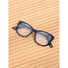 TED SMITH Full Rim Black Cat Eye Eyeglasses Frames for Women (50)