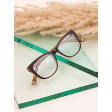 TED SMITH Full Rim Brown Cat Eye Eyeglasses Frames for Women (50)