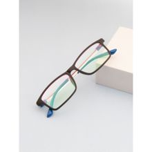 TED SMITH Full Rim Black Rectangle Eyeglasses Frames for Men-Women (54)