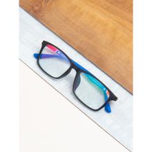 TED SMITH Full Rim Black Rectangle Eyeglasses Frames for Men-Women (54)