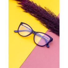TED SMITH Full Rim Blue Cat Eye Eyeglasses Frames for Women (51)