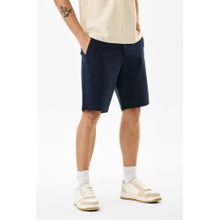 Snitch Navy Blue Solid Club Wear Shorts for Men