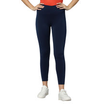 Omtex Yoga Pants for Women Stretchable Tights Sports Fitness Gym Yoga Pants Navy