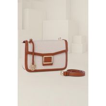 Allen Solly Women Beige Casual Sling Bag with Detachable Strap