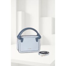 Van Heusen Women Light Blue Solid Casual Sling Bag With Detachable Strap