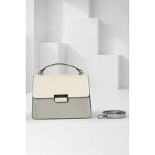 Van Heusen Women Grey Colorblock Casual Handbag