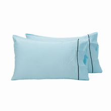 The Hive Cotton Pillow Cover with Envelope Closure End Design Cool Blue, Set of 2