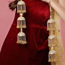 PANASH Gold Plated Beads Bridal Layered Kaleera