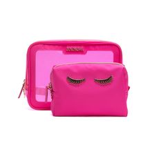 Colorbar Lips & Lashes Box Pouch - Neon Pink (Set of 2)