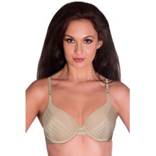Amante Padded Wired T-Shirt Bra With Detachable Straps - Nude