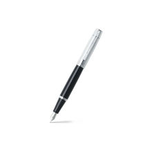 Sheaffer 9314 Gift 300 Fountain Pen - Glossy Black Barrel Chrome Cap with Chrome Plated Trim