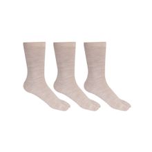 Bonjour Women Fine Woolen Thumb Crew Socks (Pack Of 3)