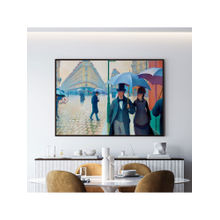 ARTCREST Paris Street Rainy Day by Gustave Caillebotte Painting Black Box Framed Canvas Wall Art