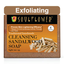 Soulflower Ayurvedic Chandan Sandalwood Cleansing Handmade Soap for Radiant Skin Face Glow
