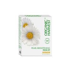 Organic Harvest Pearl Brightening Facial Kit for Women with Daisy Flower Extract to Rejuvenate Skin